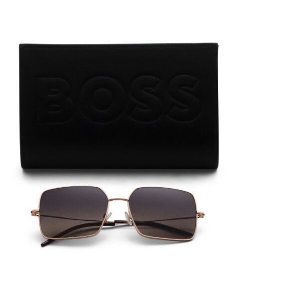 HUGO BOSS Gold Copper 57mm Square Sunglasses